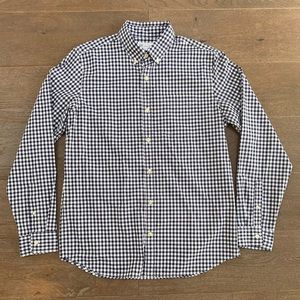 Gap Button Down Shirt in Blue/White Size M Standard Fit Stretch